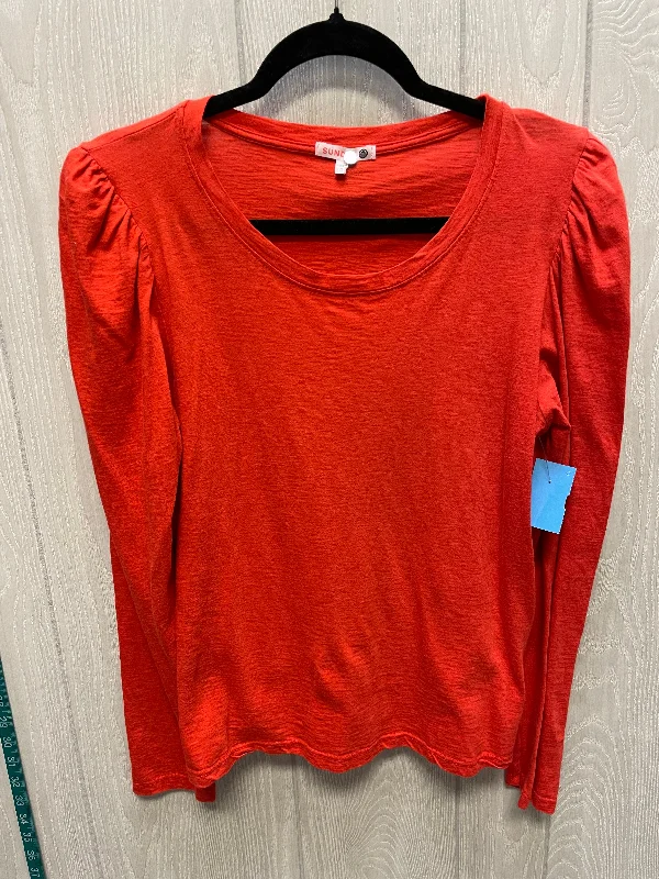 Comfortable Suits Top Long Sleeve By Sundry In Red, Size: Xs