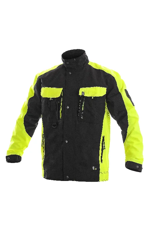 Fashion Shirts Jacket CXS SIRIUS BRIGHTON, winter, men´s, black - yellow