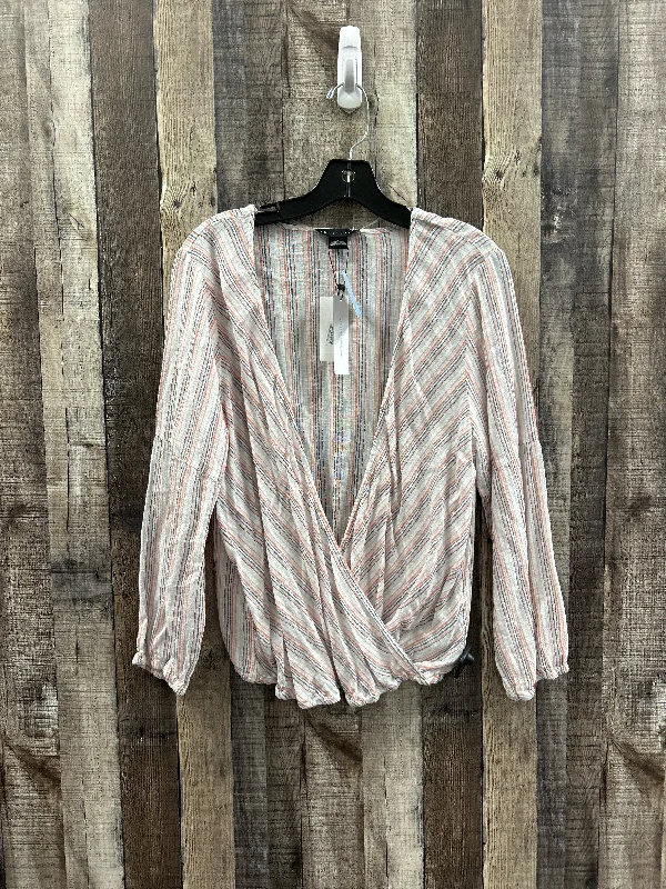 Functional Shirts Top Long Sleeve By Sanctuary In Striped Pattern, Size: L