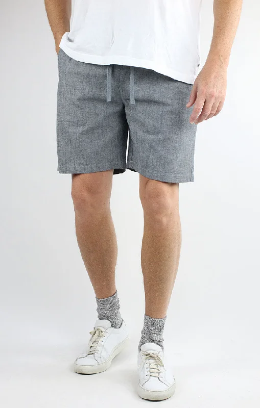 Casual Footwear Stretch Chambray Pull On Dock Short