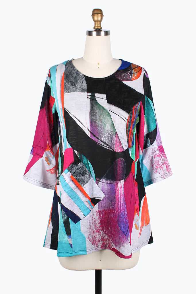 Cool Pants Damee Abstract Art R/N Tunic 9208-MLT