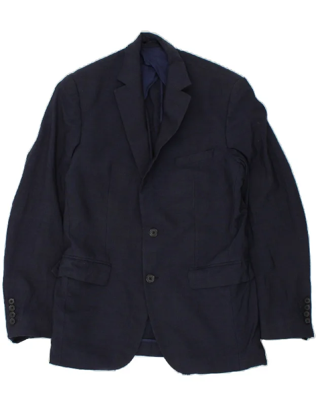 Cool Sweatshirts REISS Mens 2 Button Blazer Jacket UK 36 Small Navy Blue Wool