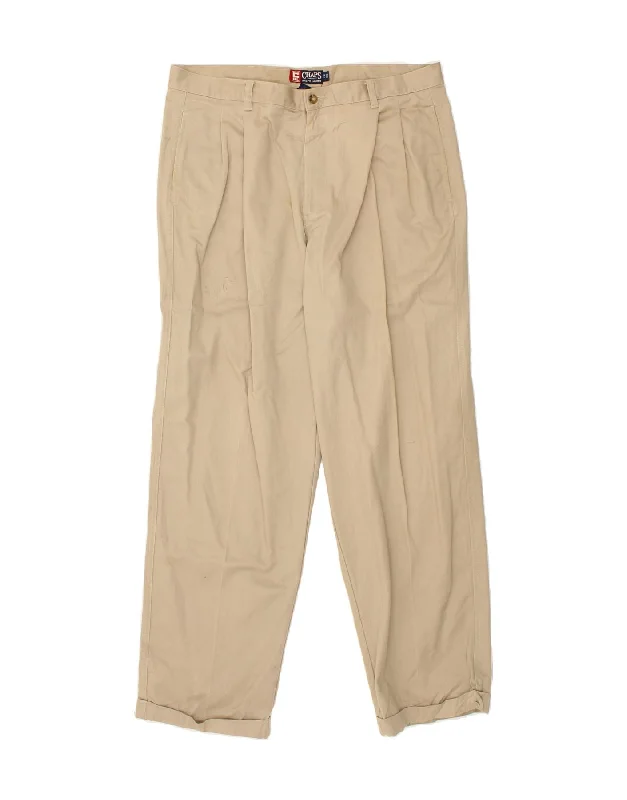 Comfort Tops CHAPS Mens Straight Chino Trousers W38 L32  Beige Cotton