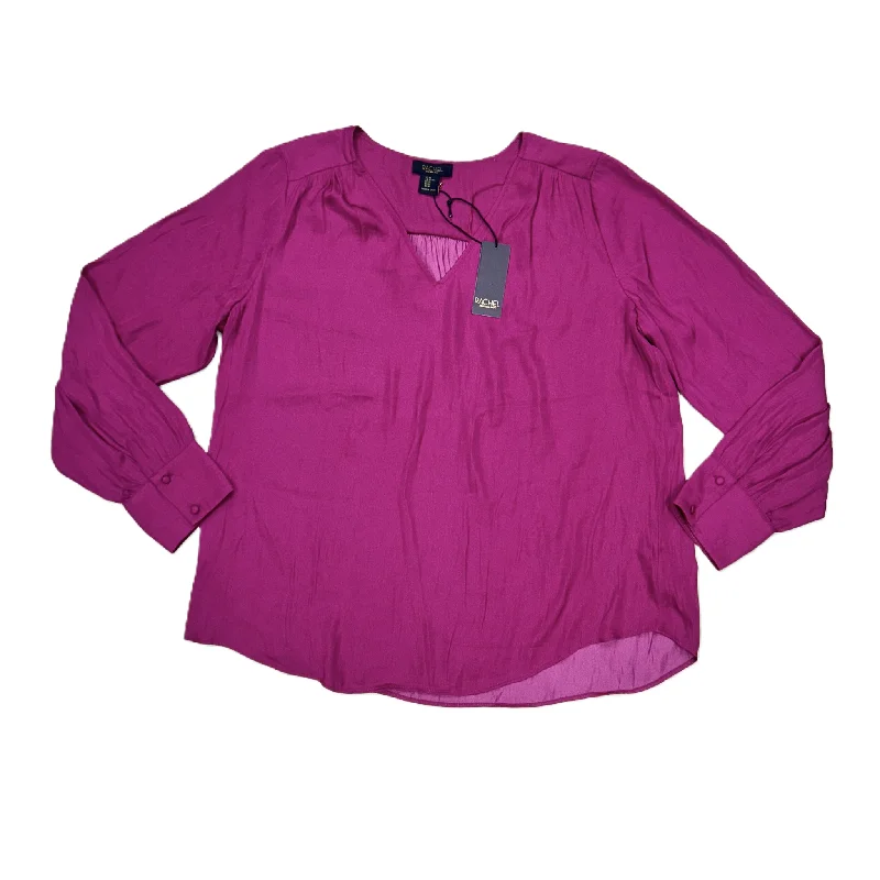 Relaxed Jeans Top Long Sleeve By Rachel Roy In Purple, Size: Xl