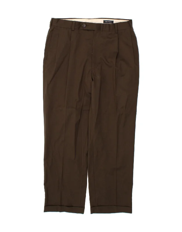 Relaxed Footwear NAUTICA Mens Pegged Chino Trousers W35 L29 Brown Wool