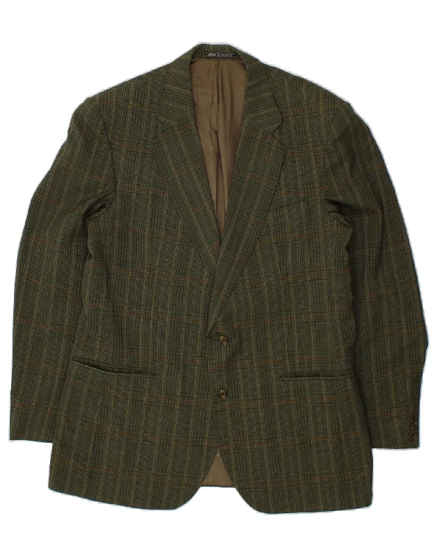 Sporty Jackets AUSTIN REED Mens 2 Button Blazer Jacket UK 42 XL Green Check