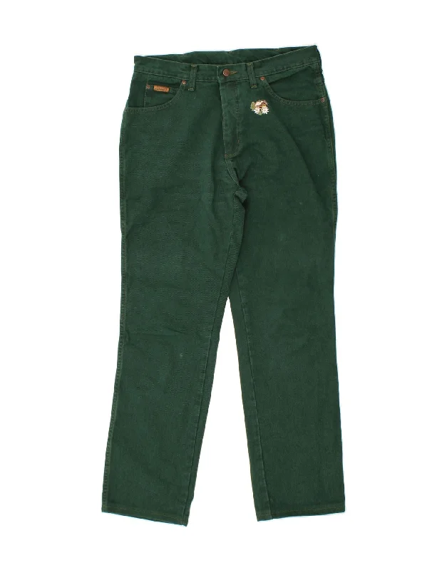 Simple Jeans WRANGLER Mens Straight Jeans W35 L32  Green Cotton