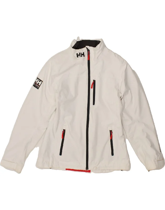 Fashion Jackets HELLY HANSEN Mens Windbreaker Jacket UK 36 Small White Polyester