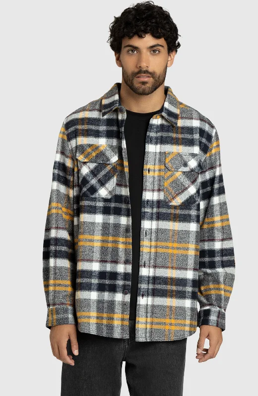 Smart Jackets Dijon Melange Plaid Overshirt