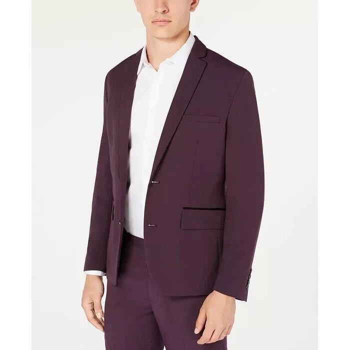 Relaxed Footwear INC International Concepts Men's Slim Fit Skull Lined Blazer Purple Size X-Large