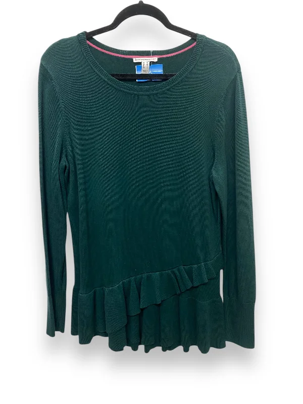 Street Style Pants Top Long Sleeve By Isaac Mizrahi Live Qvc In Green, Size: M