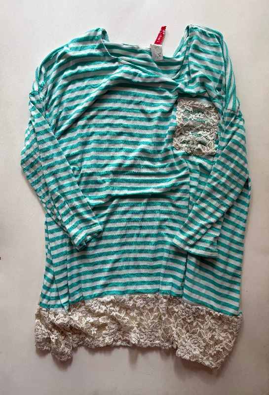 Comfy Shirts Top Long Sleeve By J MODE In Striped Pattern, Size: 3x