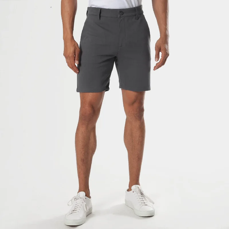 Stylish Outerwear 7" Carbon Comfort Knit Chino Shorts