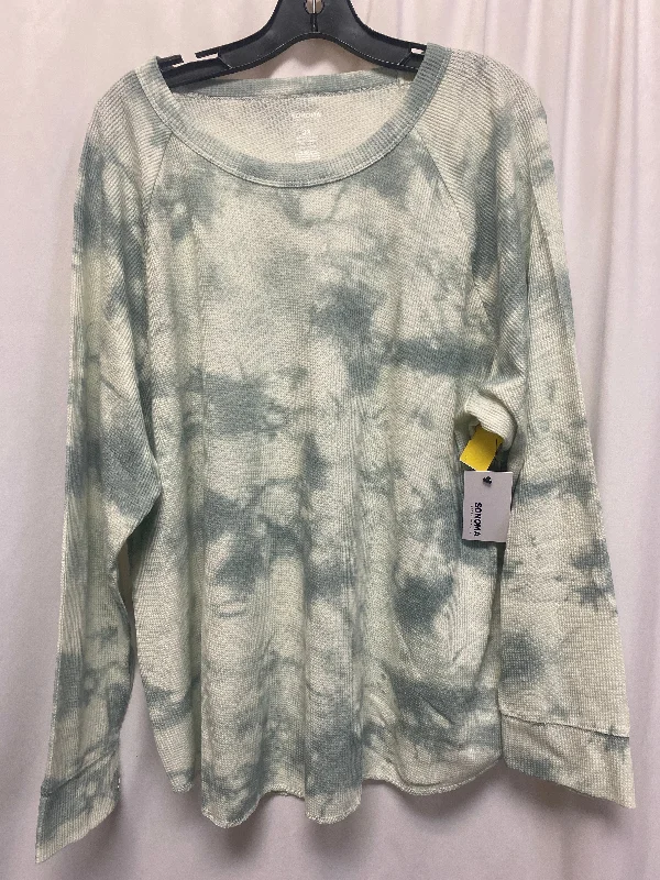 Smart Sweaters Top Long Sleeve By Sonoma In Green, Size: 2x