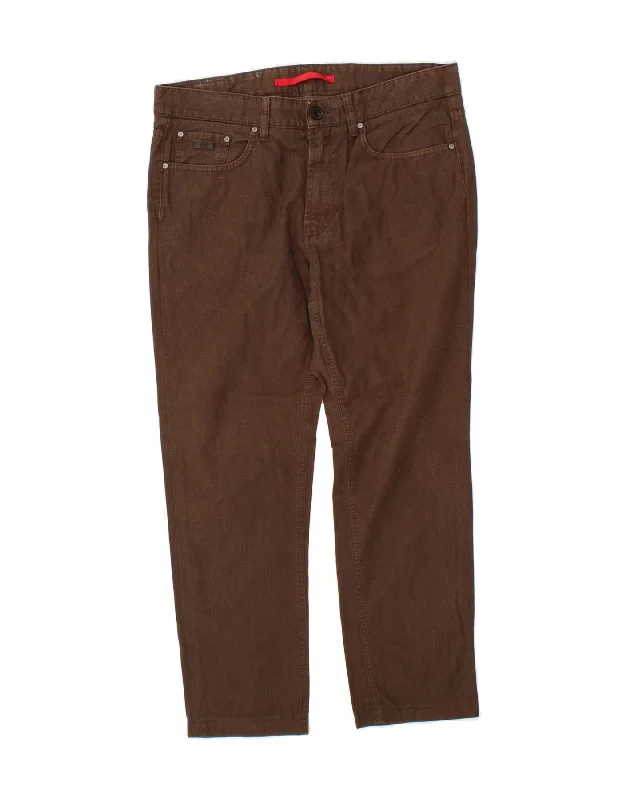 Weekend Wear CERRUTI 1881 Mens Straight Casual Trousers W34 L27  Brown