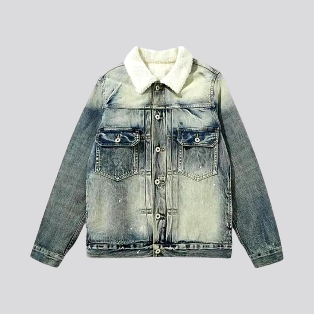 Stylish Casuals Regular fit retro men's denim jacket