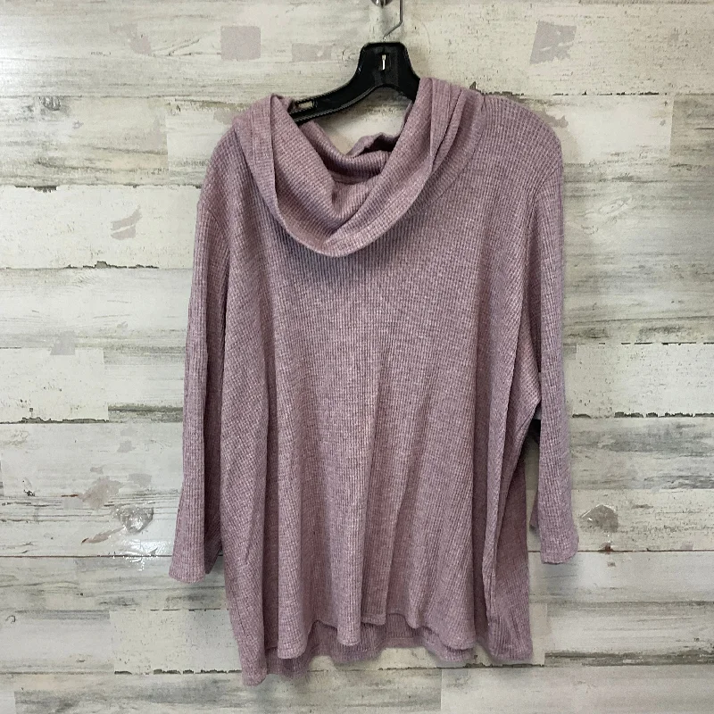 Practical Sweaters Top Long Sleeve By J. Jill In Purple, Size: 3x