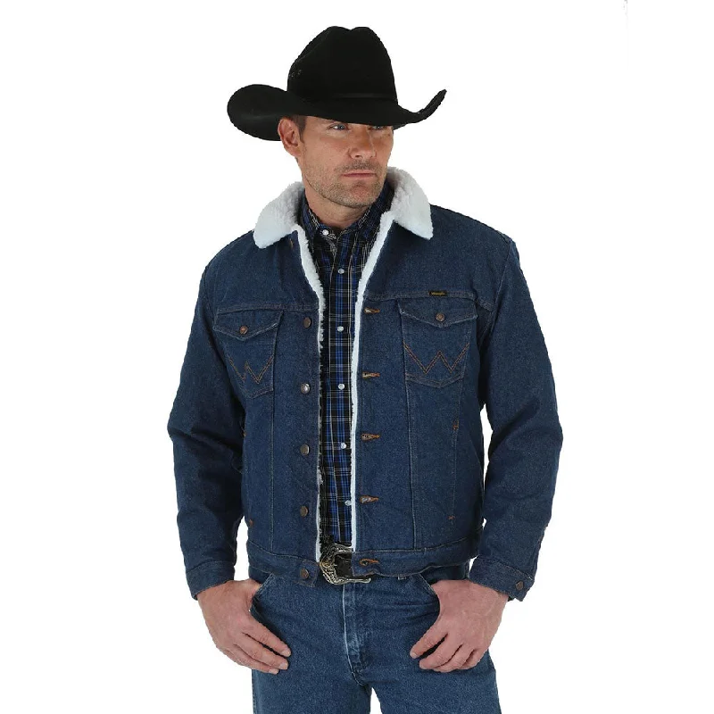 Urban Accessories Wrangler Mens Sherpa Lined Denim Jacket - 74255PW