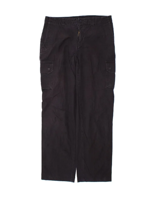 Urban Shirts CONTE OF FLORENCE Mens Cargo Trousers IT 50 Large W34 L33 Navy Blue Cotton