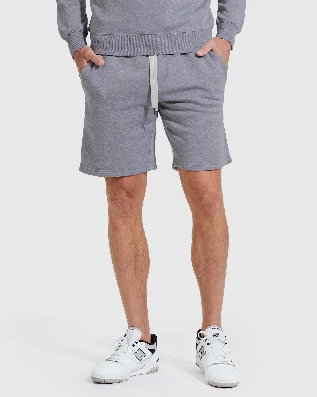 Casual Suits Heather Gray Fleece French Terry Shorts