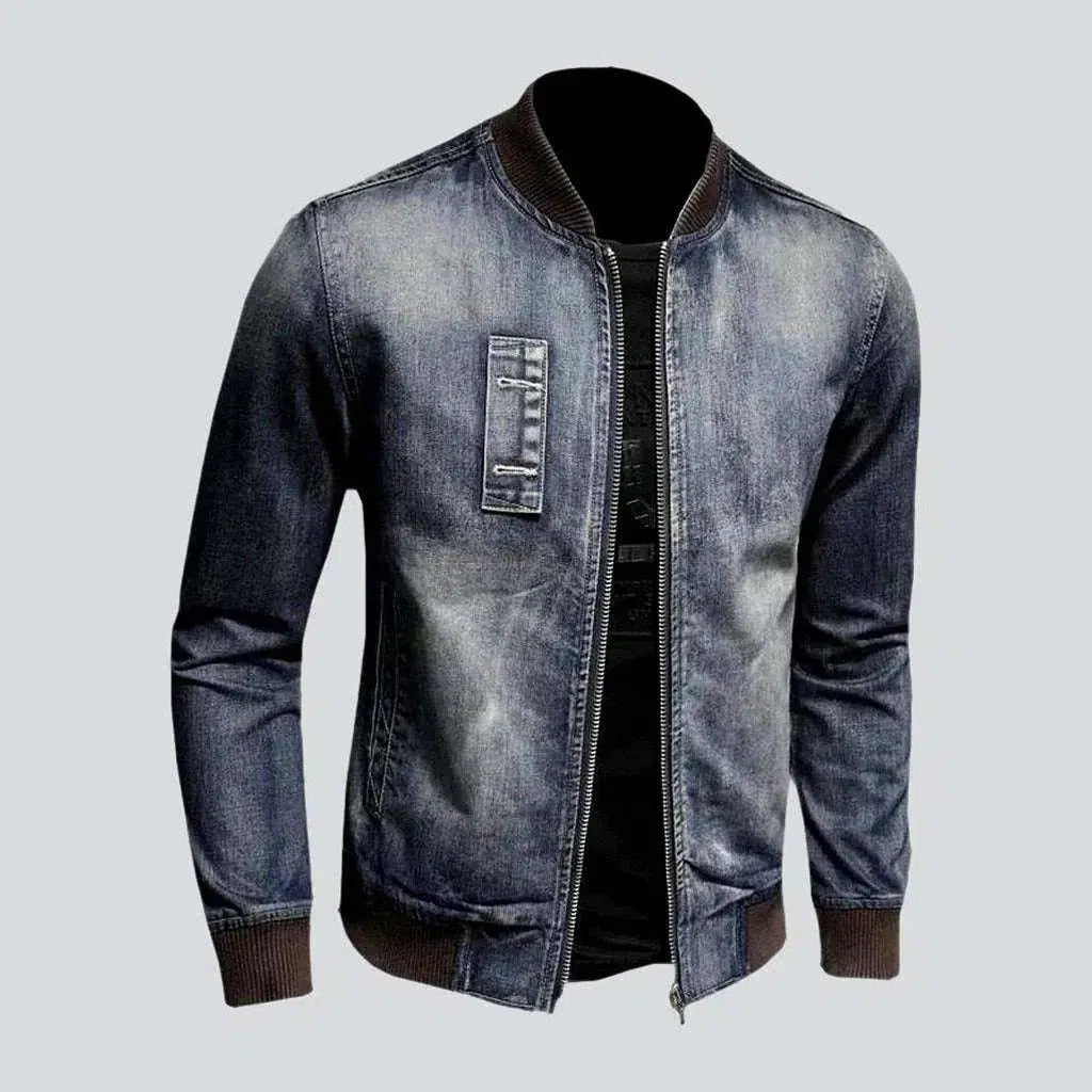 Cool Outerwear Street rubber hems men's jean jacket