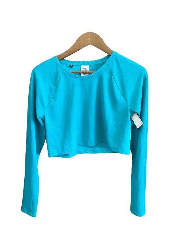 Trendy Layers Athletic Top Long Sleeve Collar By Gym Shark  Size: S