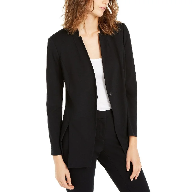 Relaxed Sweaters Alfani Women's One-Button Slit Blazer Jacket Black Size Extra Large - X-Large