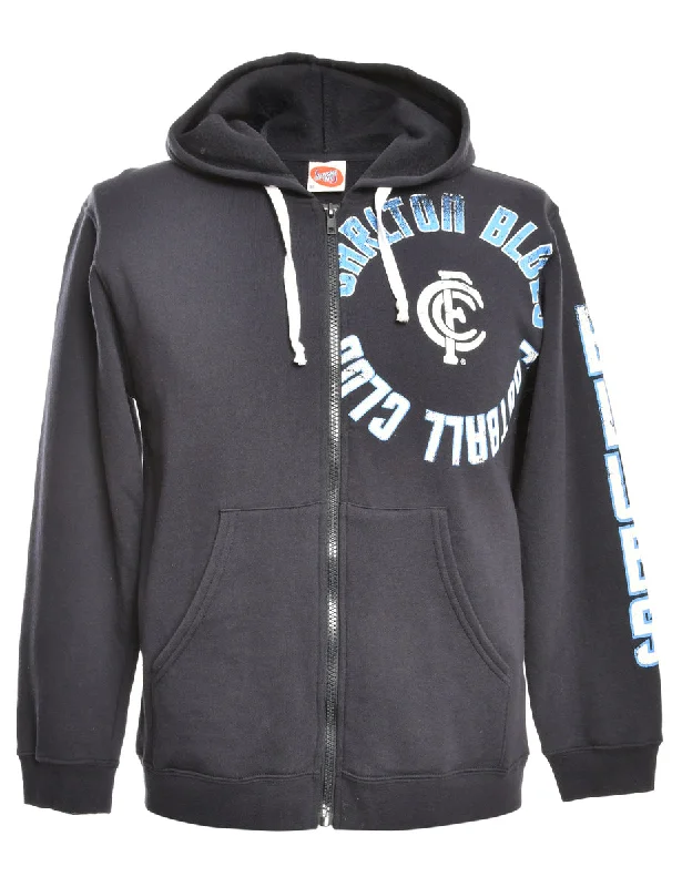 Basic Casuals Carlton Blues  Printed Hoodie - M