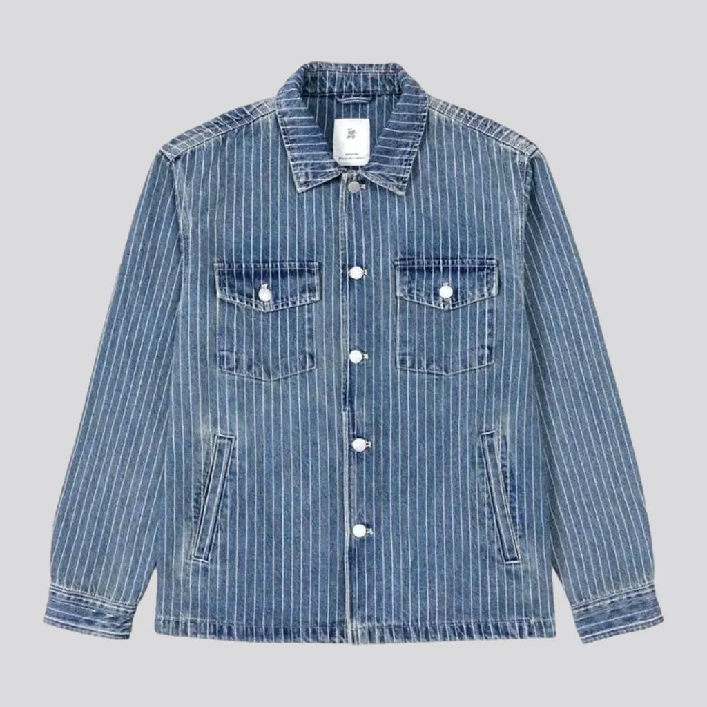 Classic Shirts Stonewashed jean jacket
 for men