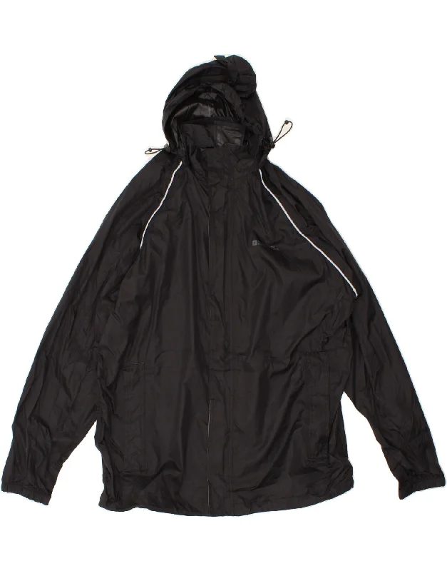 Sporty Hoodies MOUNTAIN WAREHOUSE Mens Hooded Rain Jacket UK 40 Large Black