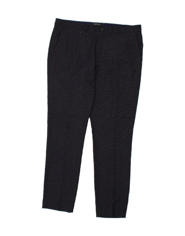 Fashionable T-shirts SCOTCH & SODA Mens Slim Chino Trousers W36 L32 Navy Blue Geometric Viscose