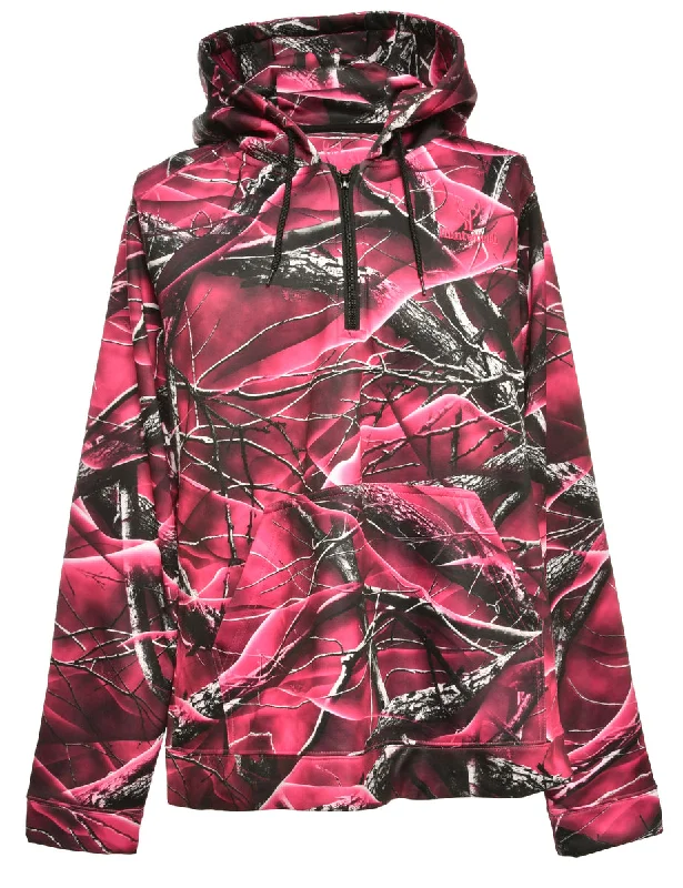 Smart Tops Purple Printed Hoodie - M