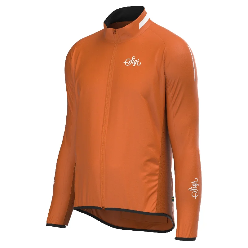 Comfortable Sweaters Treriksröset Orange - Cycling Pack Jacket for Men