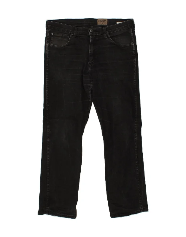 Cozy Pants WRANGLER Mens Arizona Straight Jeans W36 L32  Black Cotton