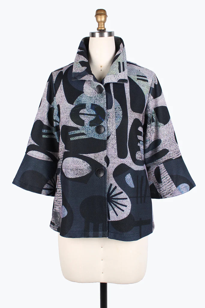 Active Gear Damee Abstract Art Jacket 4821-Gry