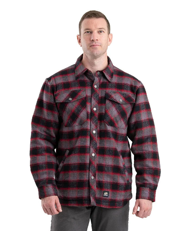 Warm Outerwear Timber Sherpa-Lined Flannel Shirt Jacket