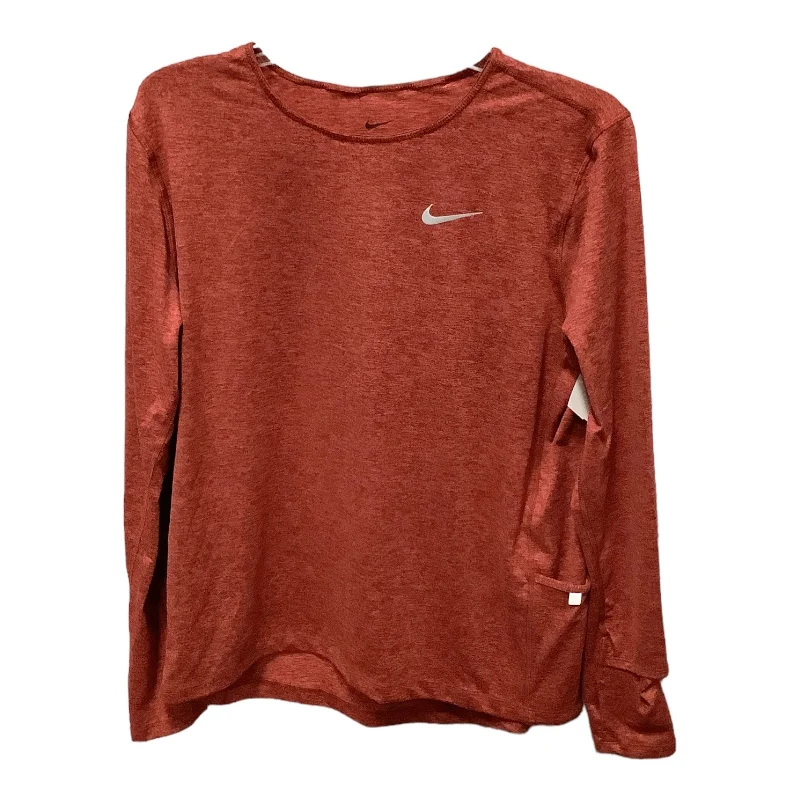 Cool Shorts Athletic Top Long Sleeve Crewneck By Nike  Size: L