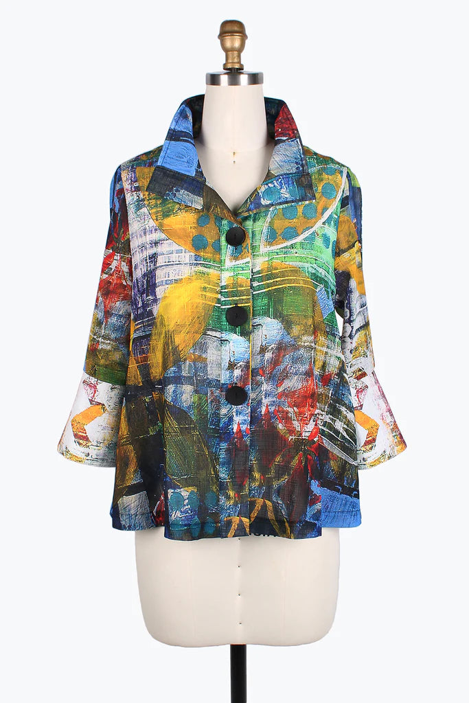 Comfort Tops Damee mixed painting short jacket 4814-Mlt