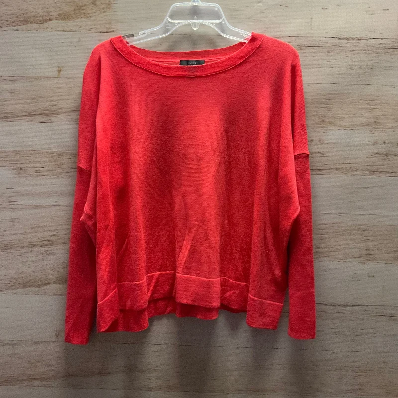 Relaxed Tops Top Long Sleeve By J Crew In Pink, Size: Xs