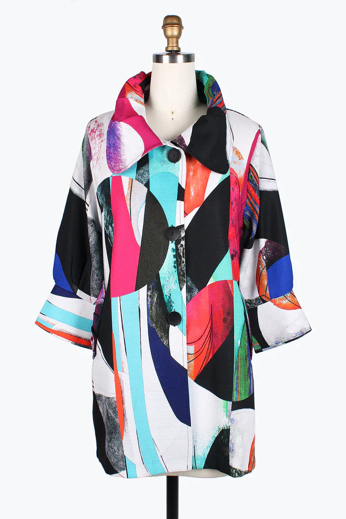 Warm Layers Damee Abstract swing jacket 4784-Mlt