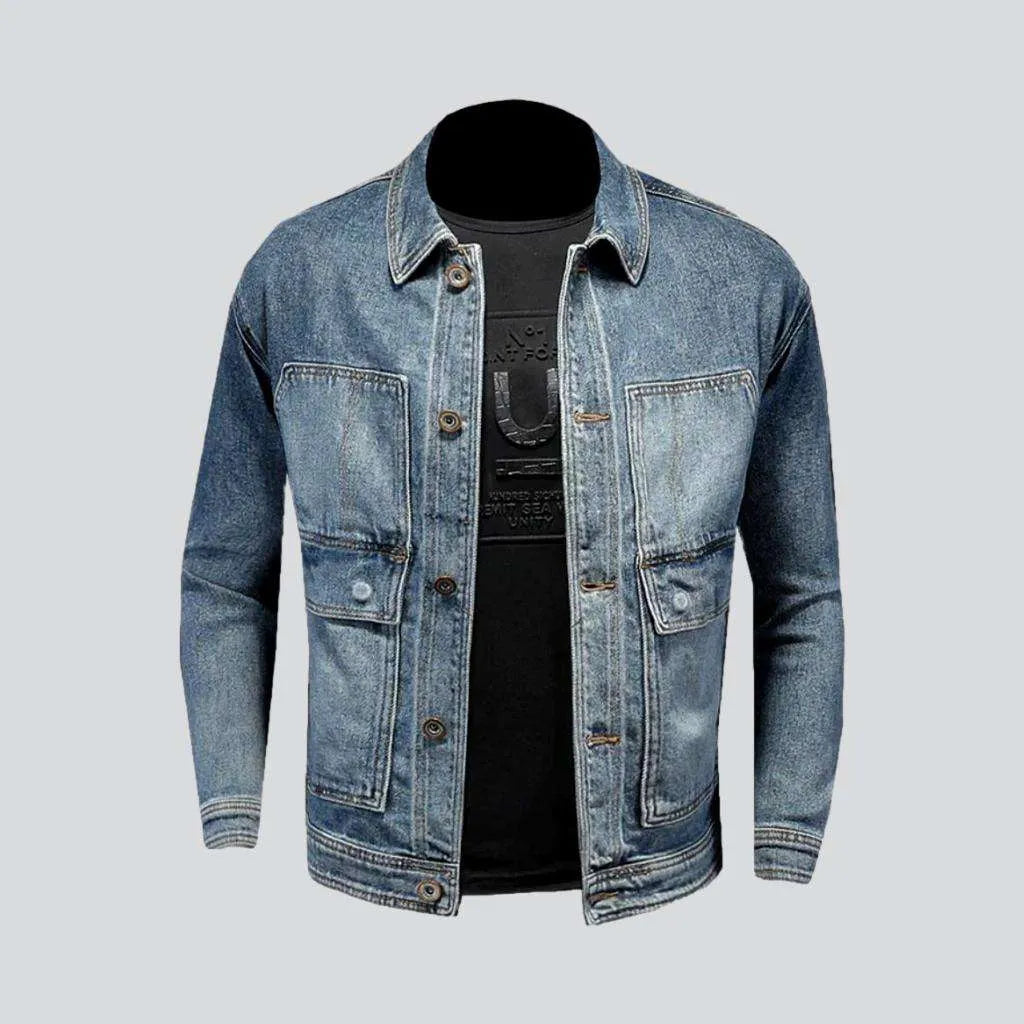 Fashionable Tops Slim street denim jacket for men