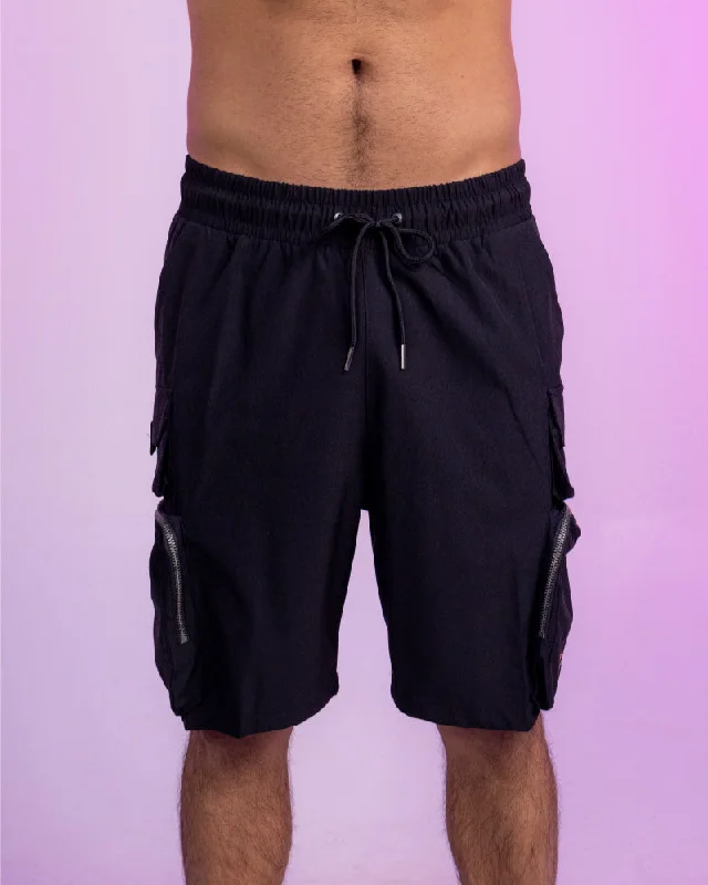 Cool Sweatshirts Black Nylon 7 Inch Inseam Shorts