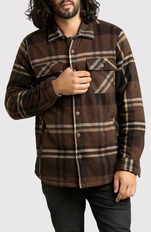 Versatile Shorts Brown Polar Fleece Shirt Jacket