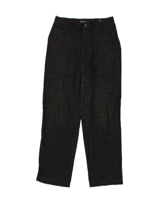 Relaxed Footwear CERRUTI 1881 Mens Straight Casual Trousers W32 L31 Navy Blue Striped Wool