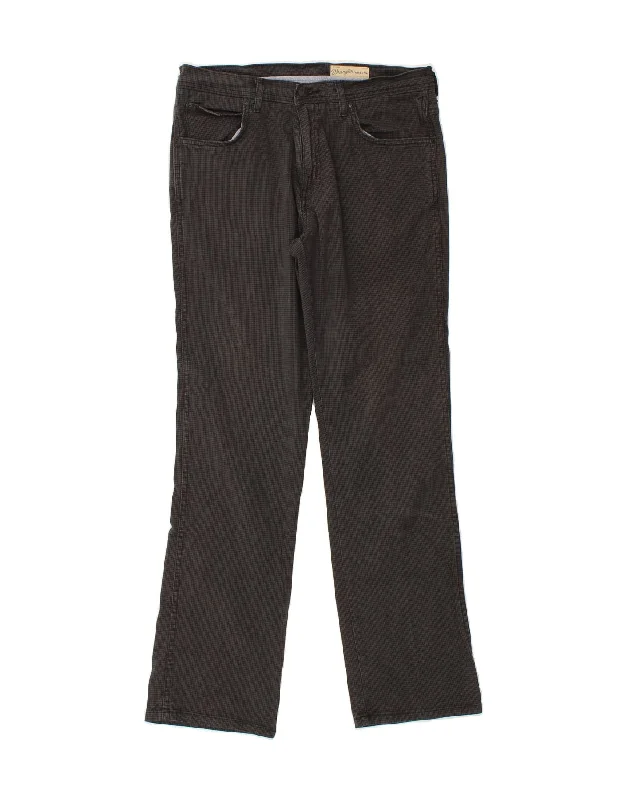 Classic Accessories WRANGLER Mens Arizona Stretch Straight Casual Trousers W33 L32  Grey Check