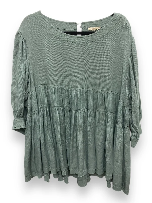 Modern Pants Top Long Sleeve By Entro In Green, Size: M