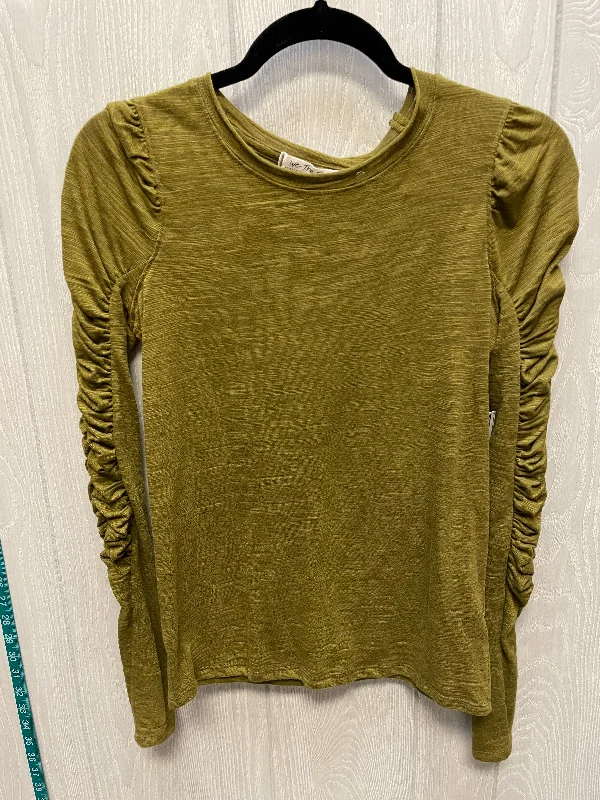 Comfortable Jeans Top Long Sleeve By We The Free In Green, Size: Xs