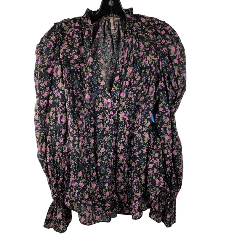 Urban Accessories Top Long Sleeve By Free People In Floral Print, Size: M