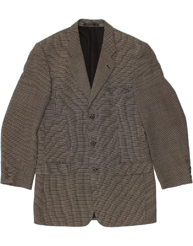 Relaxed Tops ST. BERNARD Mens 3 Button Blazer Jacket IT 50 Large Grey Check Wool