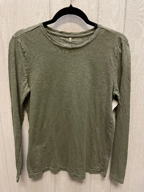 Comfort Jeans Top Long Sleeve Basic By Elliott Lauren In Green, Size: Xs